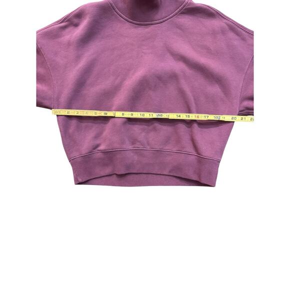 Abercrombie & Fitch Purple Essential Sunday Mock Crew Sweatshirt Size Small - Picture 3 of 5